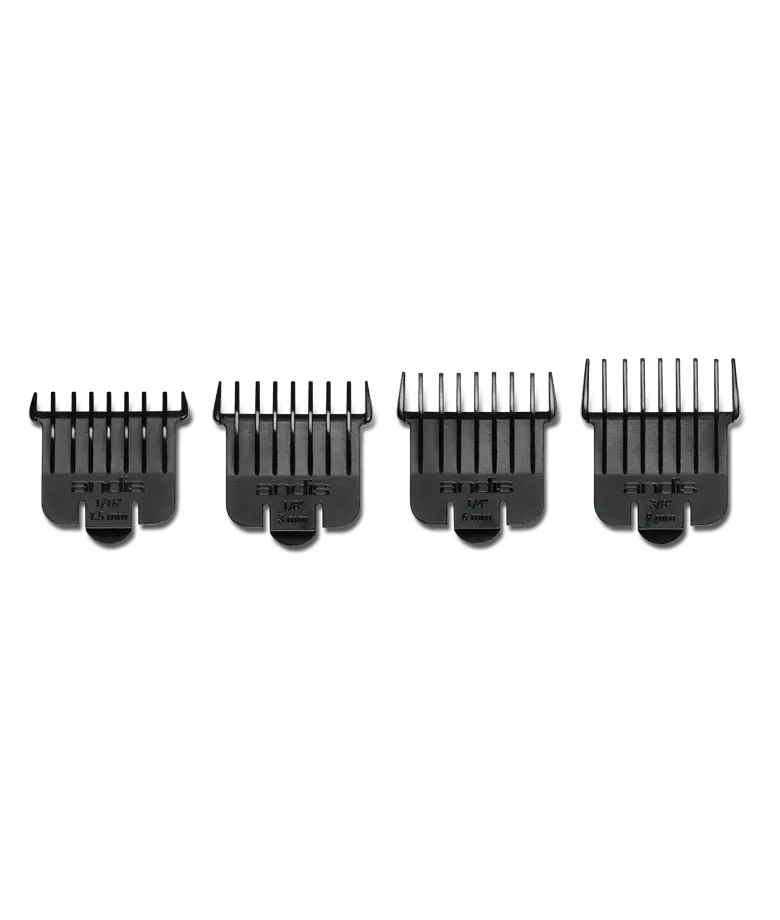 ANDIS SNAP-ON BLADE ATTACHMENT COMBS 4PCS